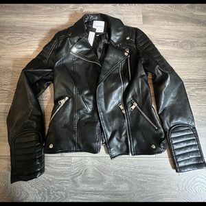 Faux leather jacket